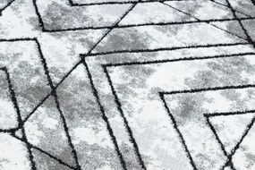 Moderný koberec COZY Tico, geometrický - Štrukturálny, dve vrstvy rúna, šedá Veľkosť: 120x170 cm