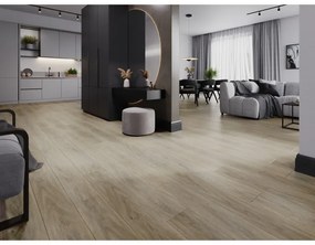 Mexen Parkland, vinylová podlaha 1240x182 mm SPC 6,5 mm, IXPE 1,5 mm, 4-stranná V-drážka, dub, F1024-1240-182-505-4V1-01