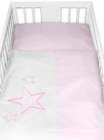 Baby Nellys Obliečky do postieľky Baby Stars - ružové 135x100