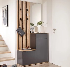 Predsieňová stena Simple, dub artisan/antracit