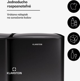 Klarstein Tiyo 3 v 1, kôš na odpadky, 60 litrov, vyberateľný kôš, s mäkkým zatváraním