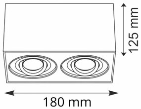 Bodové svietidlo HADAR Q2 2xGU10/10W/230V čierna