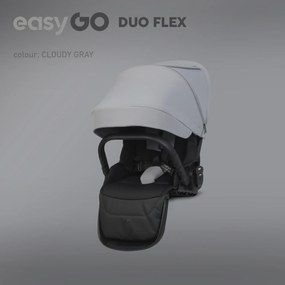 Súrodenecký kočík EasyGo Duoflex Cloudy Gray 2 športové časti