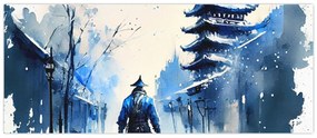 Obraz - Samuraj, aquarel (120x50 cm)