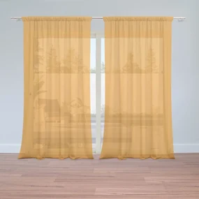 Sablio Záclony Neónová oranžová: 2ks 150x250cm
