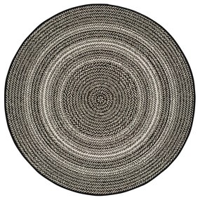 Čierny vonkajší koberec Universal Silvana Rutto, ⌀ 120 cm