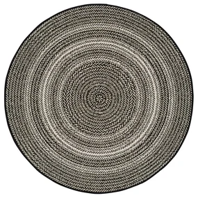 Čierny vonkajší koberec Universal Silvana Rutto, ⌀ 120 cm