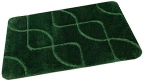 Kúpeľňový koberček Ivona fľaškovo zelený, línie