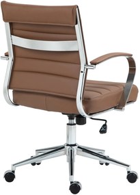 Kancelárska stolička Oakland - koža - Svetlo Hnedá