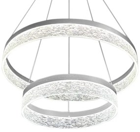 LED luster na lankách GALA LED/54W/230V pr. 60 cm strieborný