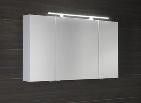 Sapho Sapho, MIRRÓ galérka s LED osvetlením, 120x70x16cm, 3x dvierka, biela, MC121-0030