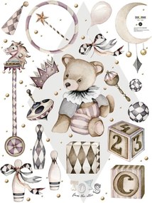 Samolepka do detskej izby plyšový medvedík Teodor 75x100cm