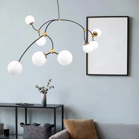 Toolight Toolight, stropné svietidlo 8xG9 APP1673-8CP, čierna-zlatá, OSW-05869