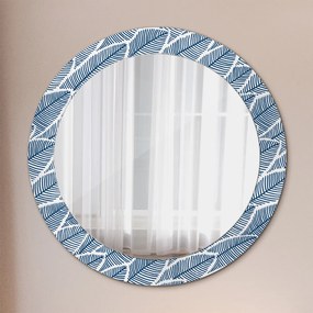 Okrúhle ozdobné zrkadlo Listy fi 70 cm