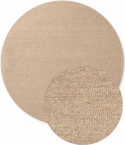 ELLE Decoration, Kusový koberec Puristic Knots 106320 Beige kruh z kolekcie Elle, 160x160 (priemer) kruh, béžová, obývacia izba