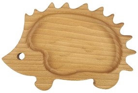 AMADEA Drevená miska ježko, masívne drevo, veľkosť 21 cm, český výrobok