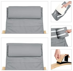 Hojdacie kreslo SONGMICS LYY010G01 - sivé