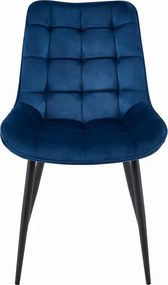 Set troch jedálenských stoličiek BERA zamatové granátové / čierne nohy (3 ks)