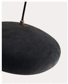 Čierne závesné svietidlo s kovovým tienidlom ø 30 cm Inda – Kave Home