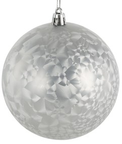 VIANOČNÁ BANKA NA STROMČEK SADA 4 KS (FI) 10 CM STRIEBORNÁ