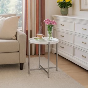 Autronic BONTEC Odkladací stolík 50x50x50cm, drevo, biela, 80135-12 WT Farba: Biela