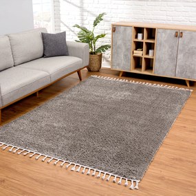 Dekorstudio Jednofarebný shaggy koberec PULPY sivý Rozmer koberca: 80x300cm