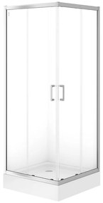 Sprchový kút štvorcový Brasco 80x80x190 chróm S168-005