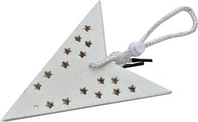 Biela závesná vianočná papierová hviezda S - 30*10*30 cm