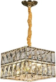 Lampa Cristal 66075A/8 krištáľová štvorcová