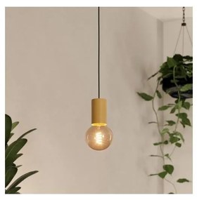 Eglo 900801 - Luster na lanku POZUETA 1xE27/40W/230V hnedá
