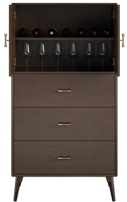 Vysoká komoda v dekore orecha 81x152 cm Brittany - Novogratz