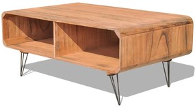 Konferenčný stolík 90x55,5x38,5 cm, masív paulovnia, hnedý 243007