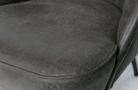 BePureHome Vogue kožené kreslo - Hnedá