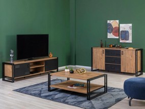 Súprava nábytku do obývacej izby Cosmopolitan 23 (borovica atlantic/čierna)