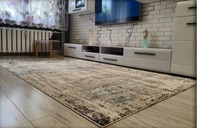 HU Sivo-modrý moderný koberec Luxess 89-Navy Rozmer: 80x150 cm