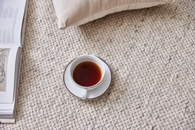 Diamond Carpets India, Ručne viazaný kusový koberec Salt DE 4061, 80x150, biela, obývacia izba