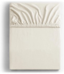 Biela/krémová napínacia plachta jersey 220x200 cm Amber – Restilo