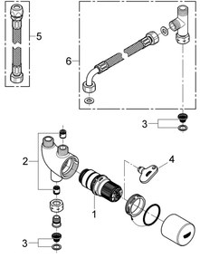 GROHE 34487000 - Termostatická ochrana proti popáleniu GROHTHERM MICRO chróm