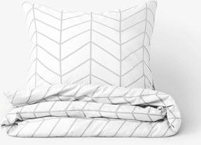 Goldea bavlnené posteľné obliečky - cikcak na bielom 200 x 200 a 2ks 70 x 90 cm