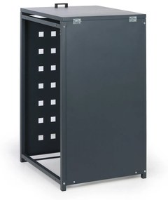 Prístrešok na popolnicu do objemu 240 l, 123,5 x 67 x 77,3 cm, prístavný, sivá