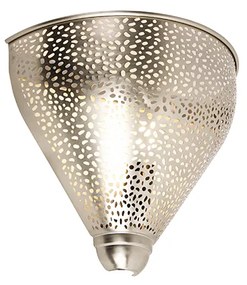 Orientálna nástenná lampa oceľ - Sinbad