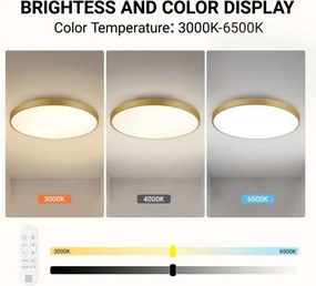 Immax NEO 07312L-LED stmievateľné stropné svietidlo SEMPLICI 128 W / 230 V, priemer 100 cm, Wi‑Fi Tuya, zlaté + diaľkové ovládanie
