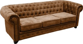 XXXLutz SEDAČKA CHESTERFIELD, drevo, textil, kompozitné drevo, koňaková MID.YOU - Sedačky - 000694009807