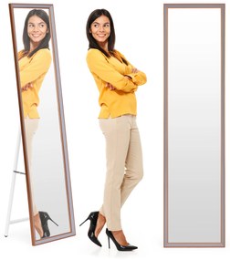 Veľké stojace zrkadlo 148 cm s hliníkovým rámom, rozťahovacie, ModernHome