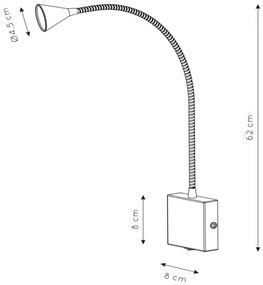 Lucide 18293/03/30 - LED Flexibilná lampička BUDDY LED/3W/230V čierna