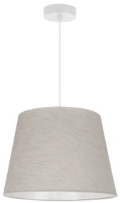 Závesné svietidlo Len, 1x svetlobéžové textilné tienidlo, (fi 38 cm), w