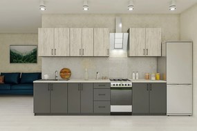 Štýlová kuchyňa 260 LIANA, artwood / antracit