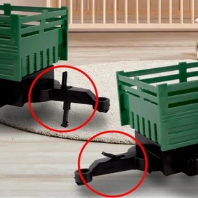 TRAKTOR FARMÁRSKY 47cm S ODNÍMATEĽNÝM PRÍVESOM + FIGÚRKA FARMÁRE