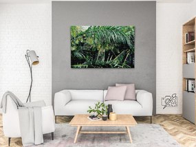 Gario Diamantové maľovanie Palmové listy Rozmery: 120 x 80 cm, Rámovanie: Iba zrolované plátno, Diamanty: Štvorcové
