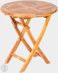 FaKOPA s. r. o. VASCO - skladací stôl z teaku gulatý Ø 75 cm, teak